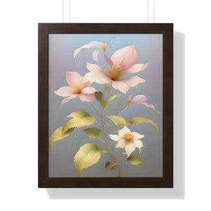 Golden Morning Bliss Pink Glory Framed Vertical Poster - Dipaliz - 16″ x 20″ / Walnut - Posters Prints & Visual Artwork