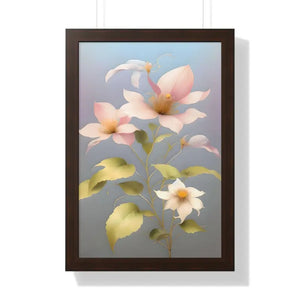 Golden Morning Bliss Pink Glory Framed Vertical Poster - Dipaliz - 16″ x 24″ / Walnut - Posters Prints & Visual Artwork