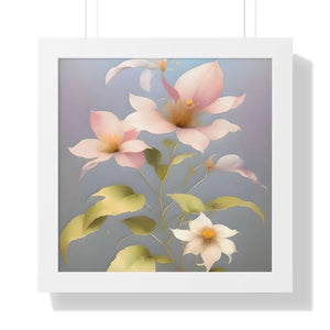 Golden Morning Bliss Pink Glory Framed Vertical Poster - Dipaliz - 16″ x / White - Posters Prints & Visual Artwork