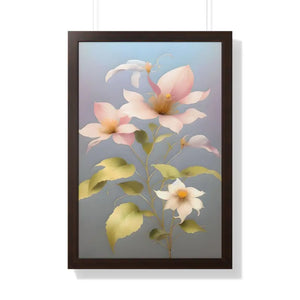 Golden Morning Bliss Pink Glory Framed Vertical Poster - Dipaliz - 20’’ x 30’’ / Walnut - Posters Prints & Visual