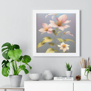 Golden Morning Bliss Pink Glory Framed Vertical Poster - Dipaliz - Posters Prints & Visual Artwork