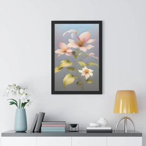 Golden Morning Bliss Pink Glory Framed Vertical Poster - Dipaliz - Posters Prints & Visual Artwork