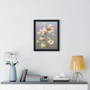 Golden Morning Bliss Pink Glory Framed Vertical Poster - Dipaliz - Posters Prints & Visual Artwork