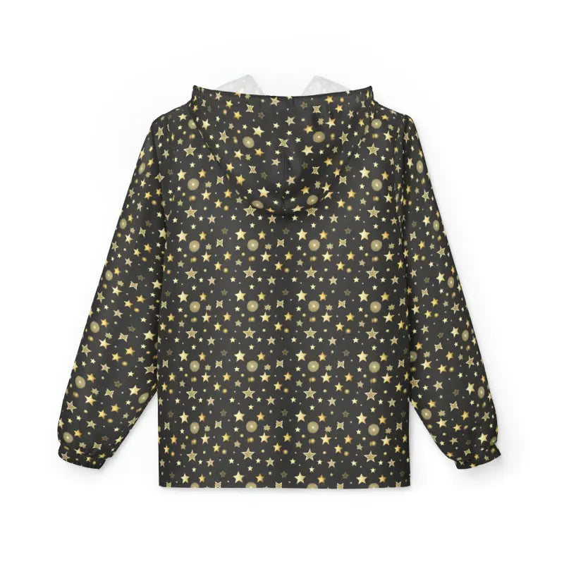 Shine Bright in Style with Golden Star Pattern Windbreaker - Jackets