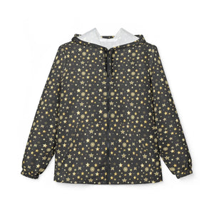 Personalized Star Pattern Windbreaker - Golden Shine Bright - Dipaliz - Windbreakers
