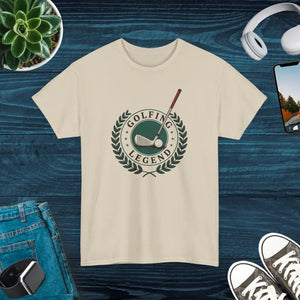 Unisex Heavy Cotton Tee - Golfing Legend Comfort Style - Dipaliz - Sand / s - T-shirts