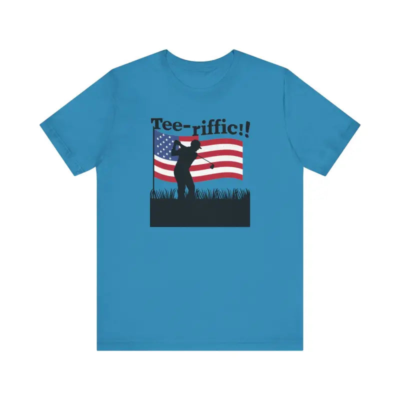 Tee-rific Unisex Jersey: 4th of July Golfing Short Sleeve - T-shirt