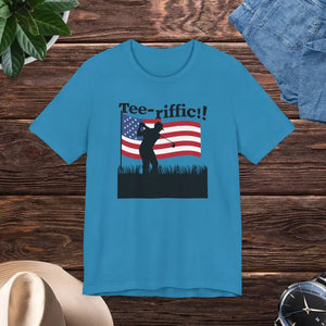 Tee-rific Unisex Jersey Short Sleeve Golfing Tee - Dipaliz - Aqua / s - T-shirts