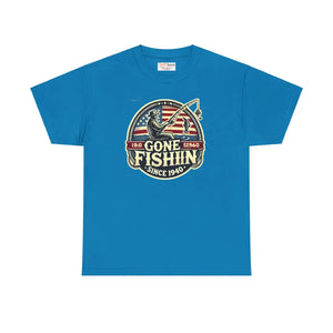Gone Fishing Unisex Heavy Cotton Tee - Adventure - Dipaliz - T-shirts - s