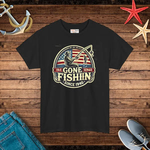 Fishing Unisex Heavy Cotton Tee - Adventure Ready Style - Dipaliz - Black / s - T-shirts