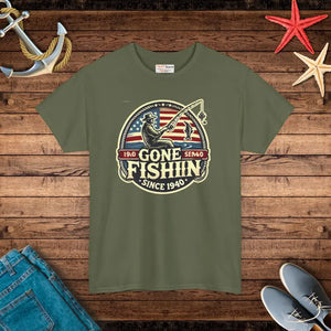 Fishing Unisex Heavy Cotton Tee - Adventure Ready Style - Dipaliz - T-shirts