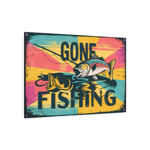 Fishing Metal Art Sign - Matte Finish 3mm White Aluminum - Dipaliz - Novelty Signs