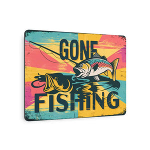 Fishing Metal Art Sign - Matte Finish 3mm White Aluminum - Dipaliz - Novelty Signs