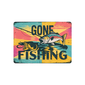 Fishing Metal Art Sign - Matte Finish 3mm White Aluminum - Dipaliz - 7’’ x 5’’ (horizontal) / 0.12’’ - Novelty Signs