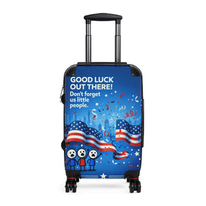 Patriotic Suitcase Funny Farewell Travel Luggage - Dipaliz - Small / Black - Bags