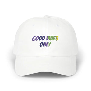 Good Vibes Dad Cap Classic White Baseball Hat - Dipaliz - Hats