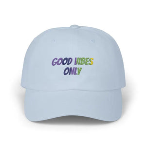 Hats - Good Vibes Dad Cap - Classic White Baseball Hat - Dipaliz Light Blue / one Size