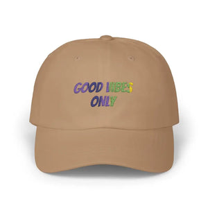Hats - Good Vibes Dad Cap - Classic White Baseball Hat - Dipaliz Khaki / one Size