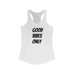 Slim Good Vibes Racerback Tank - Sporty Scooped Neckline - Dipaliz - Tops - Xs