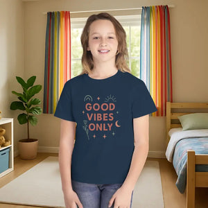 Good Vibes Youth Tee Everyday Comfort Soft Cotton - Dipaliz - T-shirts