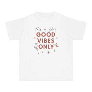 Good Vibes Youth Tee Everyday Comfort Soft Cotton - Dipaliz - White / Xs - T-shirts
