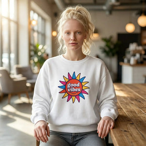 Good Vibes Sun Crewneck Sweatshirt - Sweatshirts