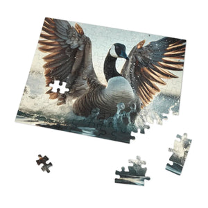 Goose Fluttering Jigsaw Puzzle - High-quality Chipboard - Dipaliz