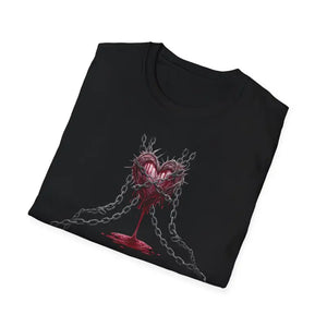Gothic Broken Heart Chalice Tee - Dark Vampire Love Design - Dipaliz - T-shirt