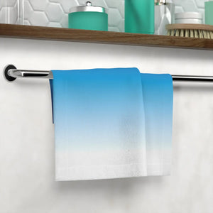 Gradient Blue Face Towel – 13x13 Cotton Cloth - Dipaliz - Washcloths