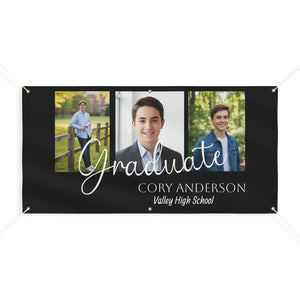 Custom Graduate Photo Banner - Senior Graduation Celebration - Dipaliz - 48″ x 24″ (horizontal) - Home Decor