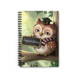 Premium Owl Spiral Notebook - Graduation Gift - Dipaliz - Journals