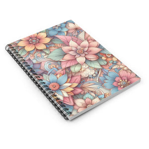 Floral Ruled Line Paper Notebook - Durable Printed Cover - Dipaliz - Notebooks & Notepads