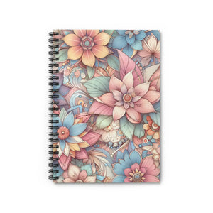 Floral Ruled Line Paper Notebook - Durable Printed Cover - Dipaliz - Notebooks & Notepads