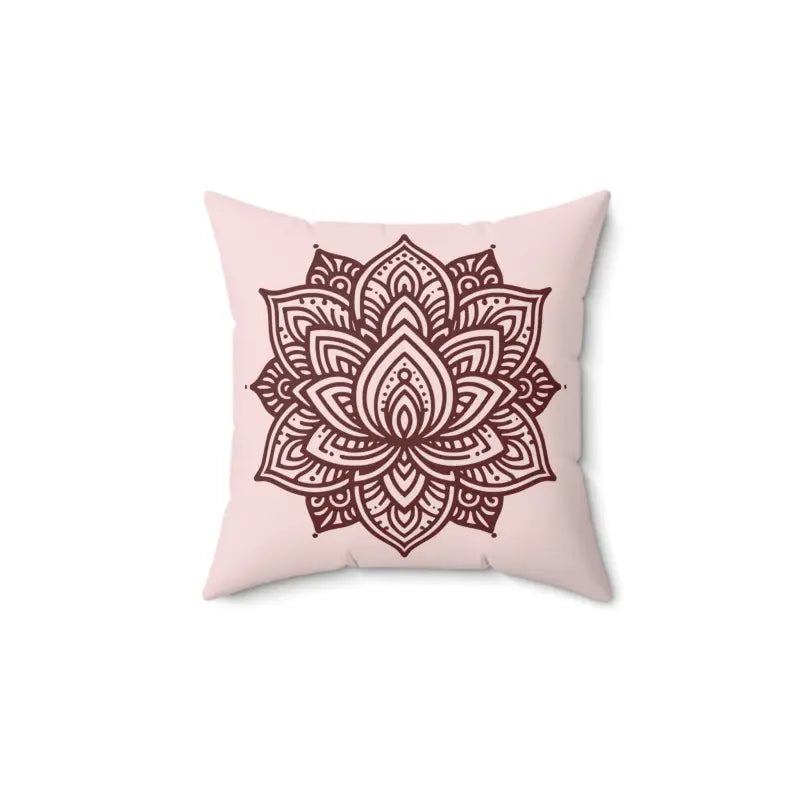 Chic & Cozy Graphic Lotus Flower Polyester Pillow - 14’’ × Home Decor