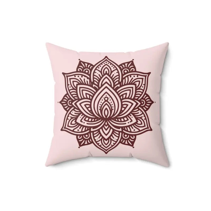 Chic & Cozy Graphic Lotus Flower Polyester Pillow - 16’’ × Home Decor