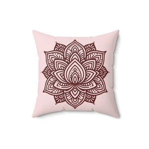 Graphic Lotus Flower Polyester Square Pillow - Cozy Chic - Dipaliz - 16’’ × - Throw Pillows