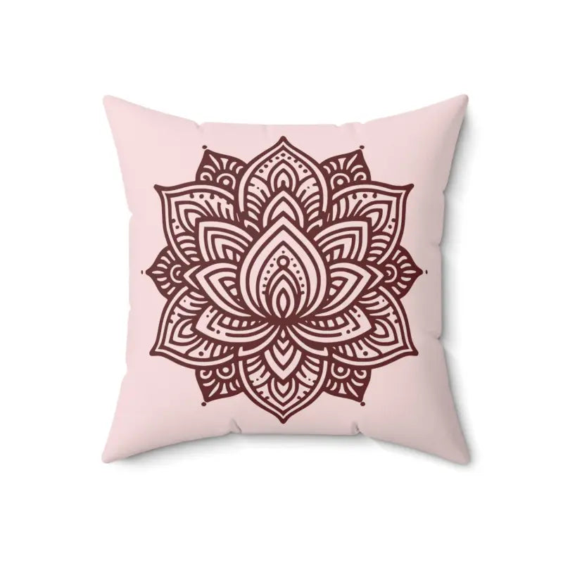 Chic & Cozy Graphic Lotus Flower Polyester Pillow - 18’’ × Home Decor