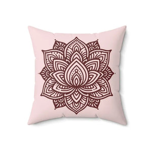 Graphic Lotus Flower Polyester Square Pillow - Cozy Chic - Dipaliz - 18’’ × - Throw Pillows