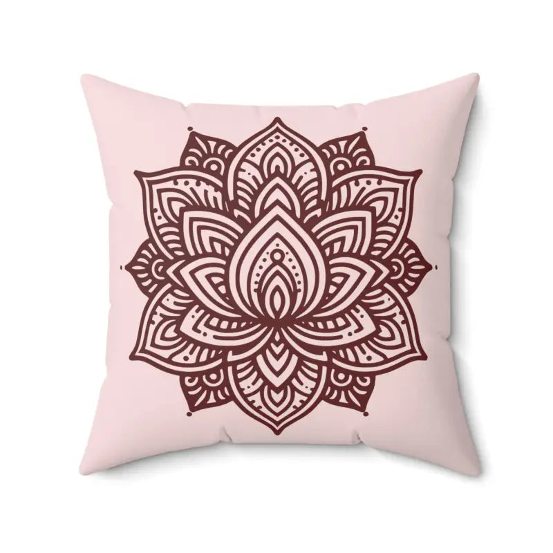 Chic & Cozy Graphic Lotus Flower Polyester Pillow - 20’’ × Home Decor