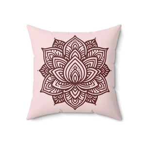 Graphic Lotus Flower Polyester Square Pillow - Cozy Chic - Dipaliz - Throw Pillows
