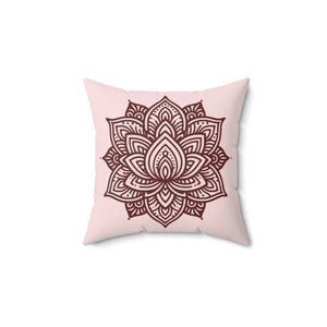 Graphic Lotus Flower – Polyester Square Pillow - Dipaliz - Throw Pillows