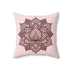 Graphic Lotus Flower – Polyester Square Pillow - Dipaliz - Throw Pillows