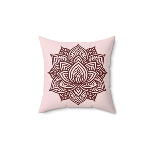 Graphic Lotus Flower – Polyester Square Pillow - Dipaliz - Throw Pillows