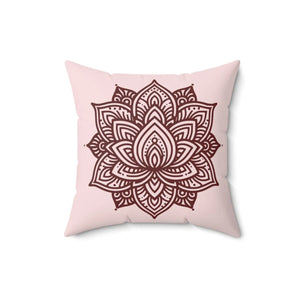 Graphic Lotus Flower – Polyester Square Pillow - Dipaliz - Throw Pillows