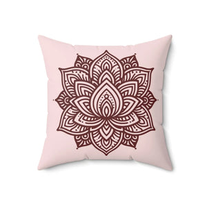 Graphic Lotus Flower – Polyester Square Pillow - Dipaliz - Throw Pillows