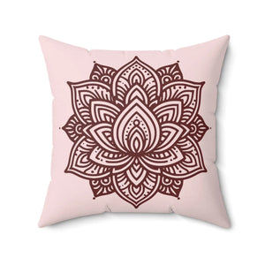 Graphic Lotus Flower – Polyester Square Pillow - Dipaliz - Throw Pillows
