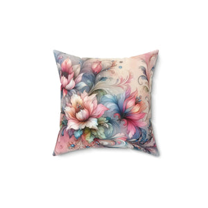 Floral Throw Pillow Spun Polyester Square - Dipaliz - Pillows