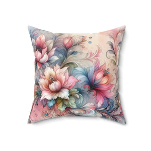 Floral Throw Pillow Spun Polyester Square - Dipaliz - Pillows