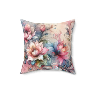 Floral Throw Pillow Spun Polyester Square - Dipaliz - Pillows