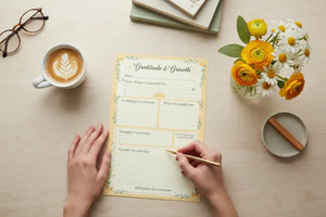 Digital Downloads - Growth Journal Printable - Gratitude & Personal Development - Dipaliz